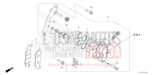 FRONT BRAKE CALIPER (WW125A) WW125AP de 2023